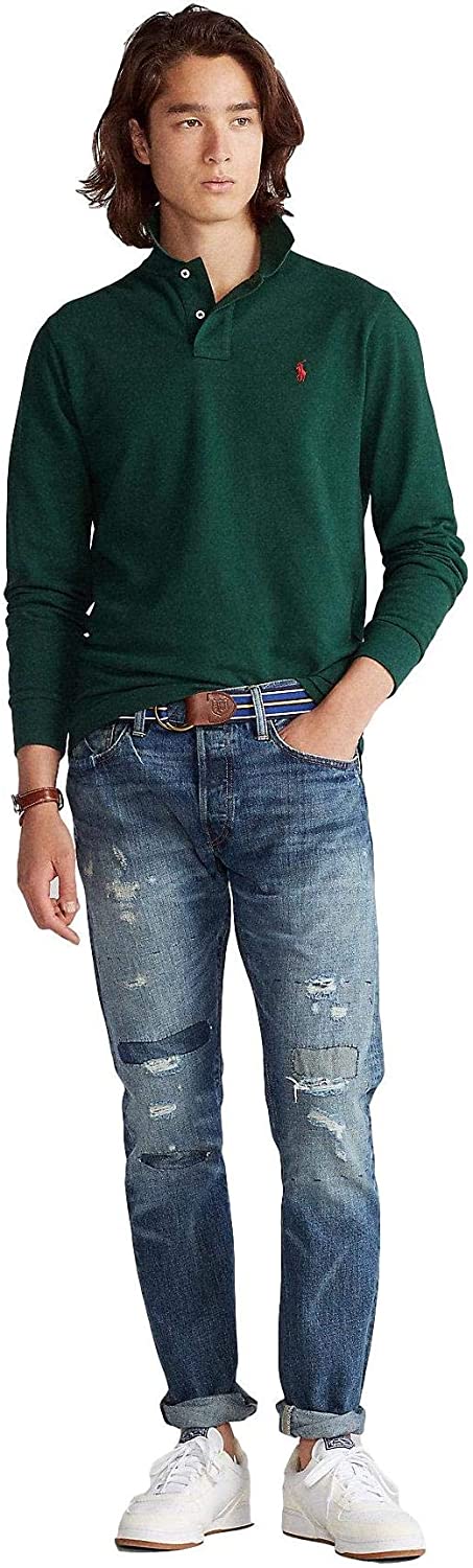 POLO RALPH LAUREN Men's Long Sleeve Mesh Polo Shirt