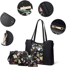 
                        
                          Load image into Gallery viewer, Women Fashion Handbags Wallet Tote Bag Shoulder Bag Top Handle Satchel Purse Set 4pcs
                        
                      