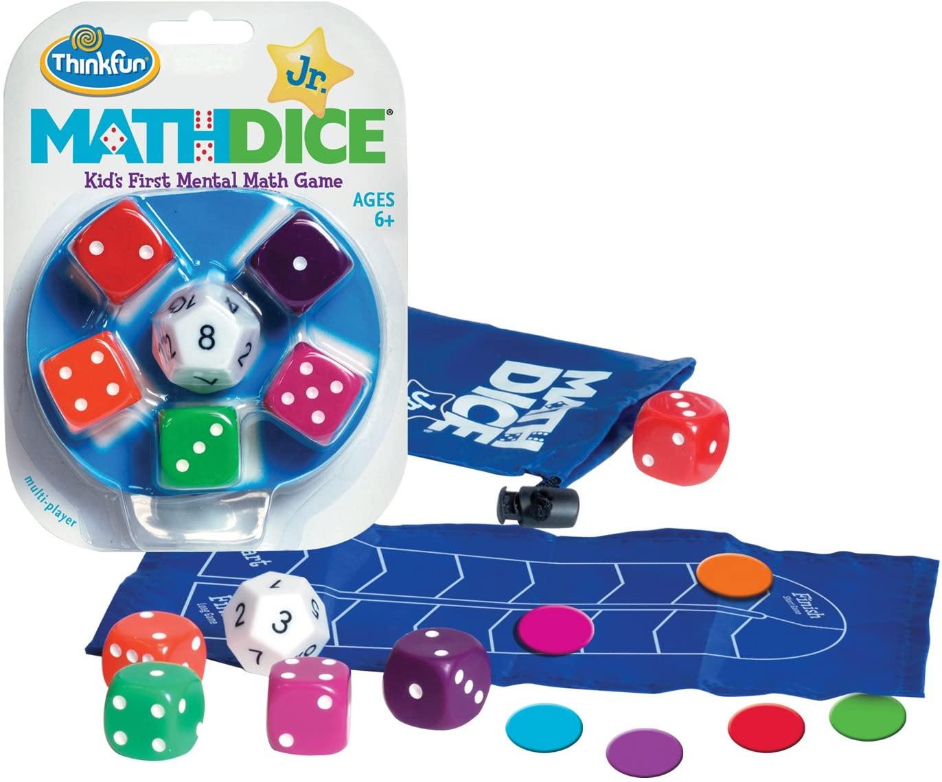 Think Fun Math Dice Junior Game for Boys and Girls Age 6 and Up - Teachers Favorite and Toy of the Year Nominee - JOY2ESpree