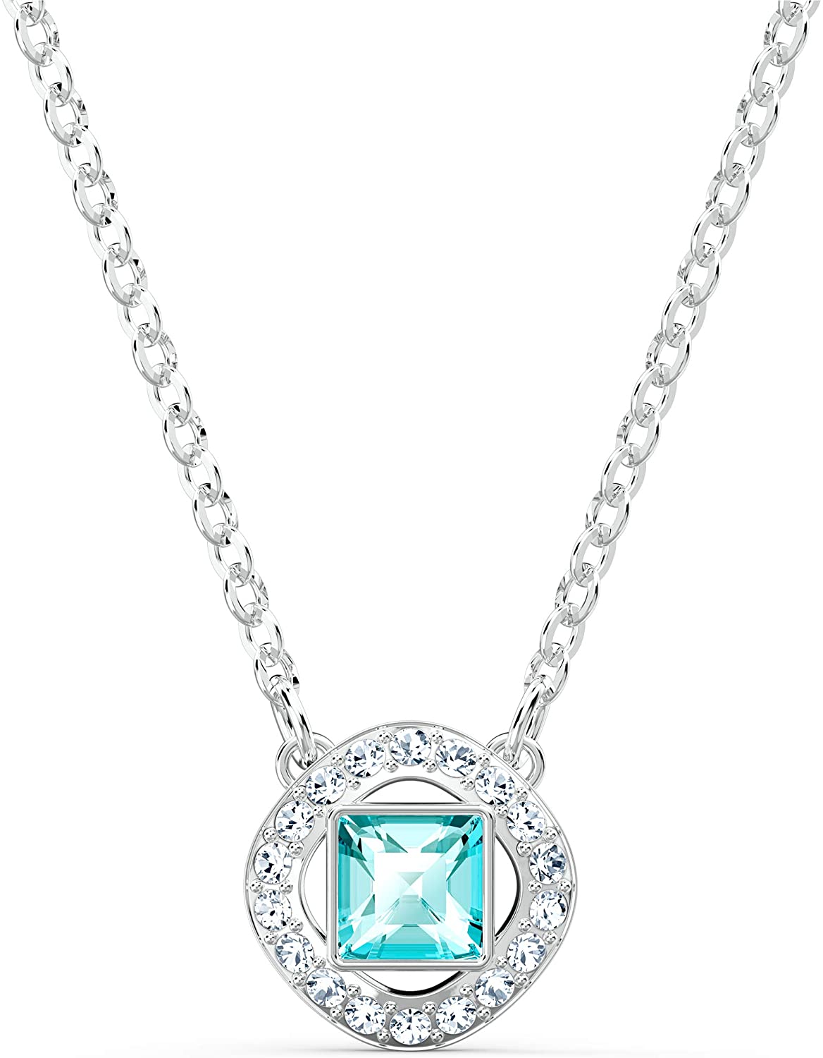 SWAROVSKI Women's Angelic Square Crystal Jewelry Collection, Pink Crystals, Blue Crystals (Amazon Exclusive) - JOY2ESpree