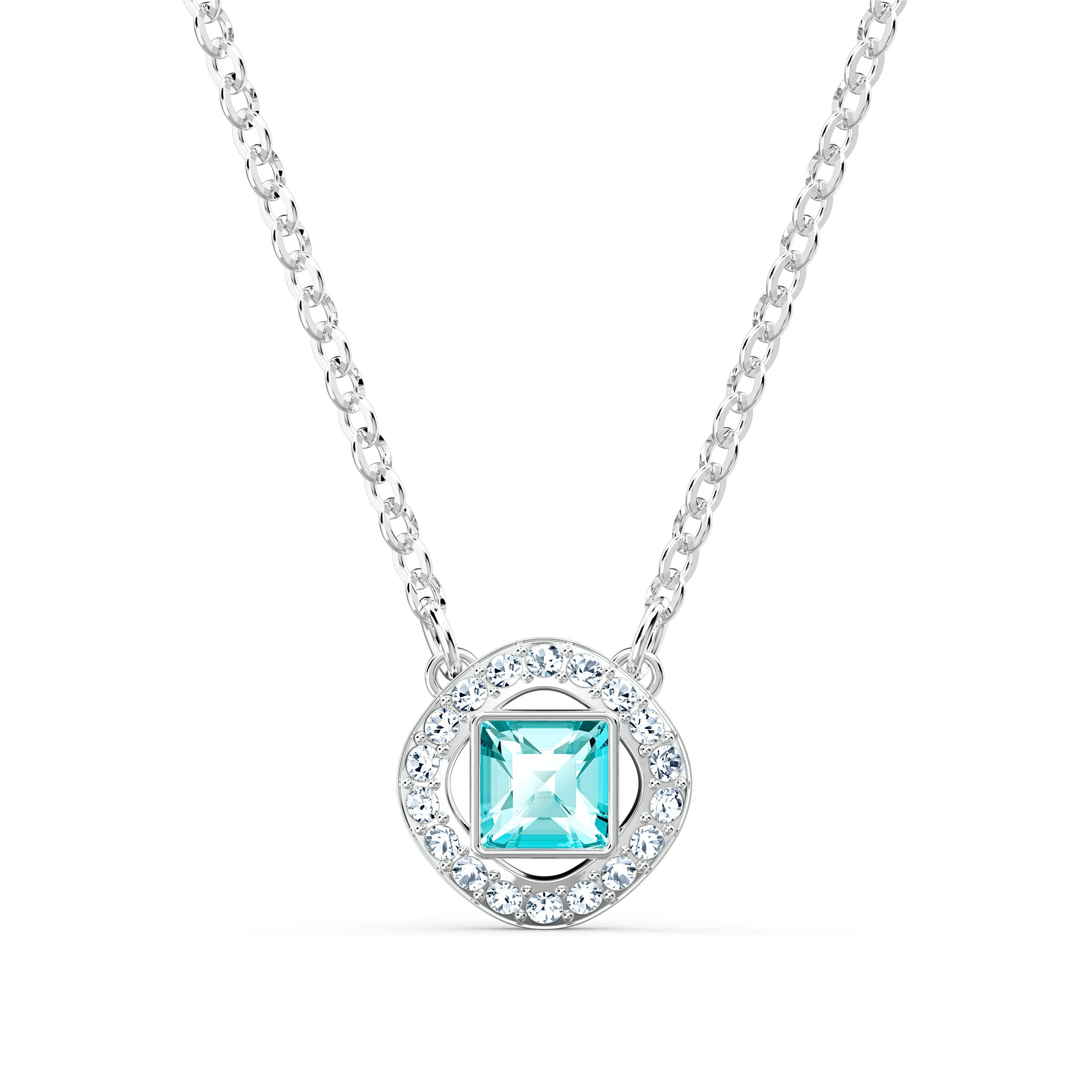 SWAROVSKI Women's Angelic Square Crystal Jewelry Collection, Pink Crystals, Blue Crystals (Amazon Exclusive) - JOY2ESpree