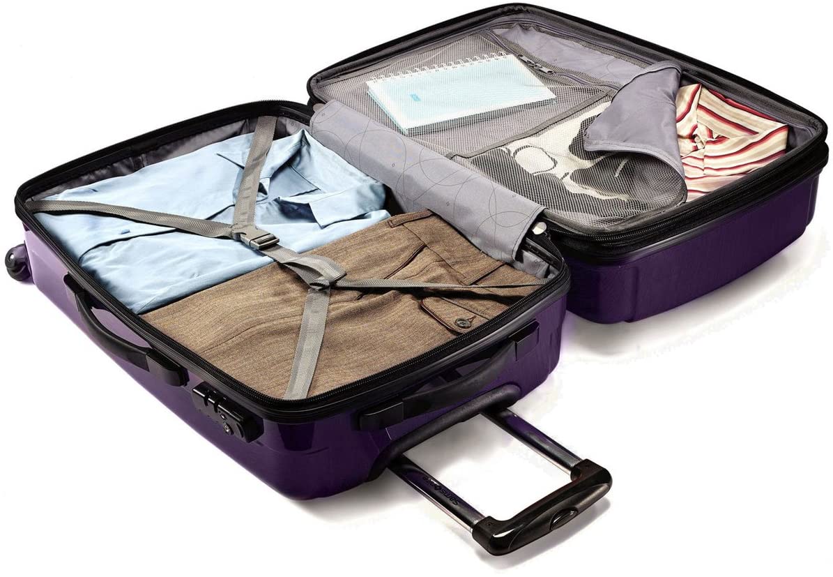 Samsonite Winfield 2 Hardside Expandable Luggage with Spinner Wheels, Charcoal, Checked-Large 28-Inch