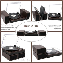 
                        
                          Muat gambar ke penampil Galeri, LP&amp;No.1 Retro Bluetooth Record Player with Stereo External Speakers - JOY2ESpree
                        
                      