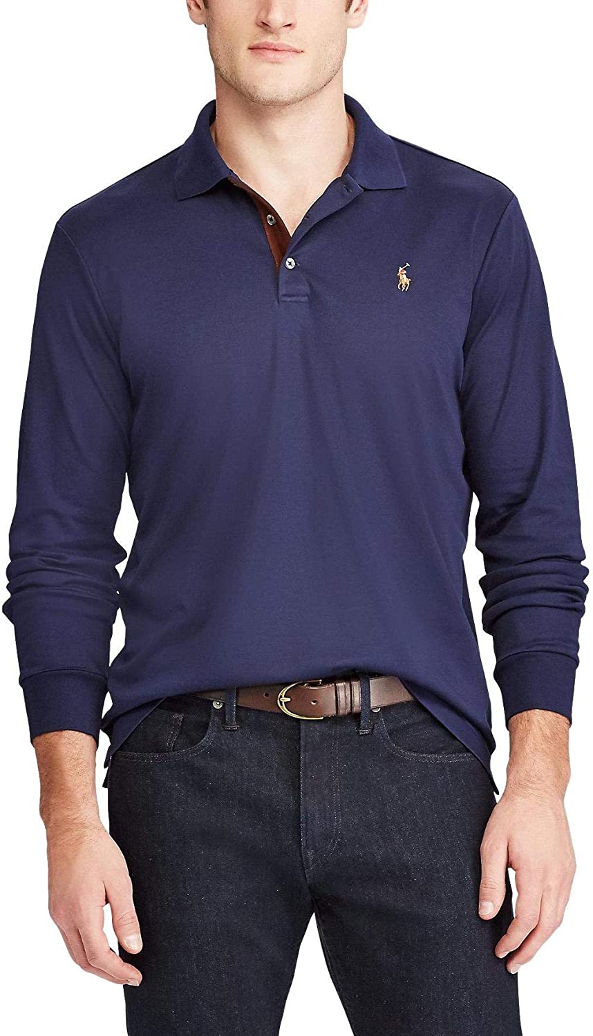 POLO RALPH LAUREN Men's Long Sleeve Mesh Polo Shirt