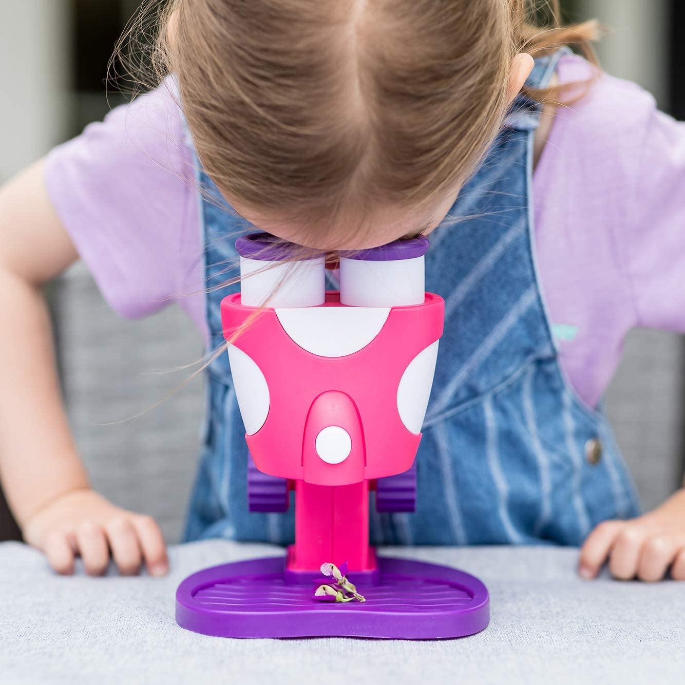 Educational Insights GeoSafari Jr. My First Microscope, Science Toys, Extra-Large Dual Eyepieces, Preschool STEM Toy, Ages 3+ - JOY2ESpree