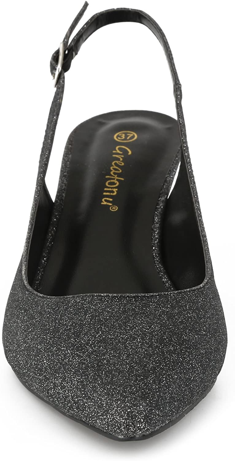 Greatonu Womens Slingback Dress Pump