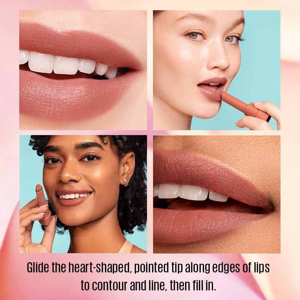 KAJA Air Heart | Lightweight Natural Finish Lipstick | 07 Lover - mauvy brown