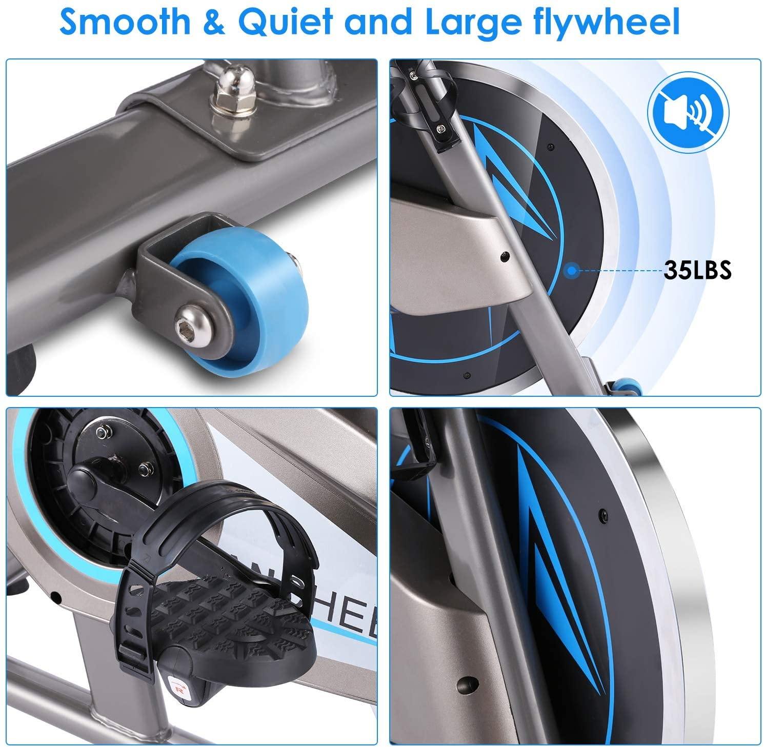 ANCHEER Exercise Bike with APP connection, 35LB Flywheel Max. - JOY2ESpree