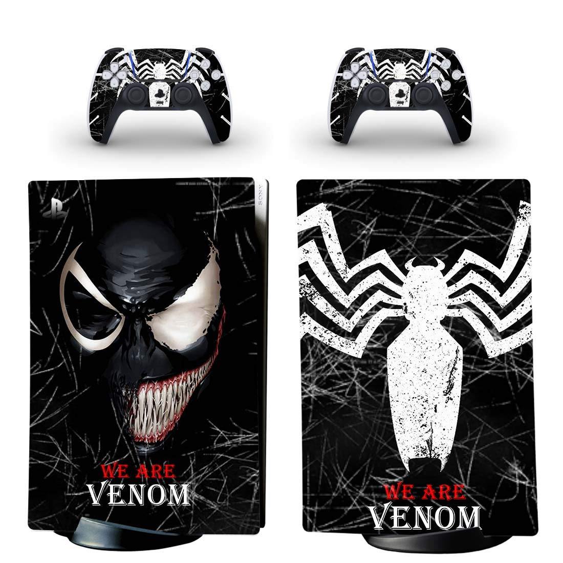 Adventure Games - Venom, We Are Venom - Vinyl Console Skin Decal Sticker + 2 Controller Skins Set - Compatible with PlayStation 5 DIGITAL Edition - JOY2ESpree