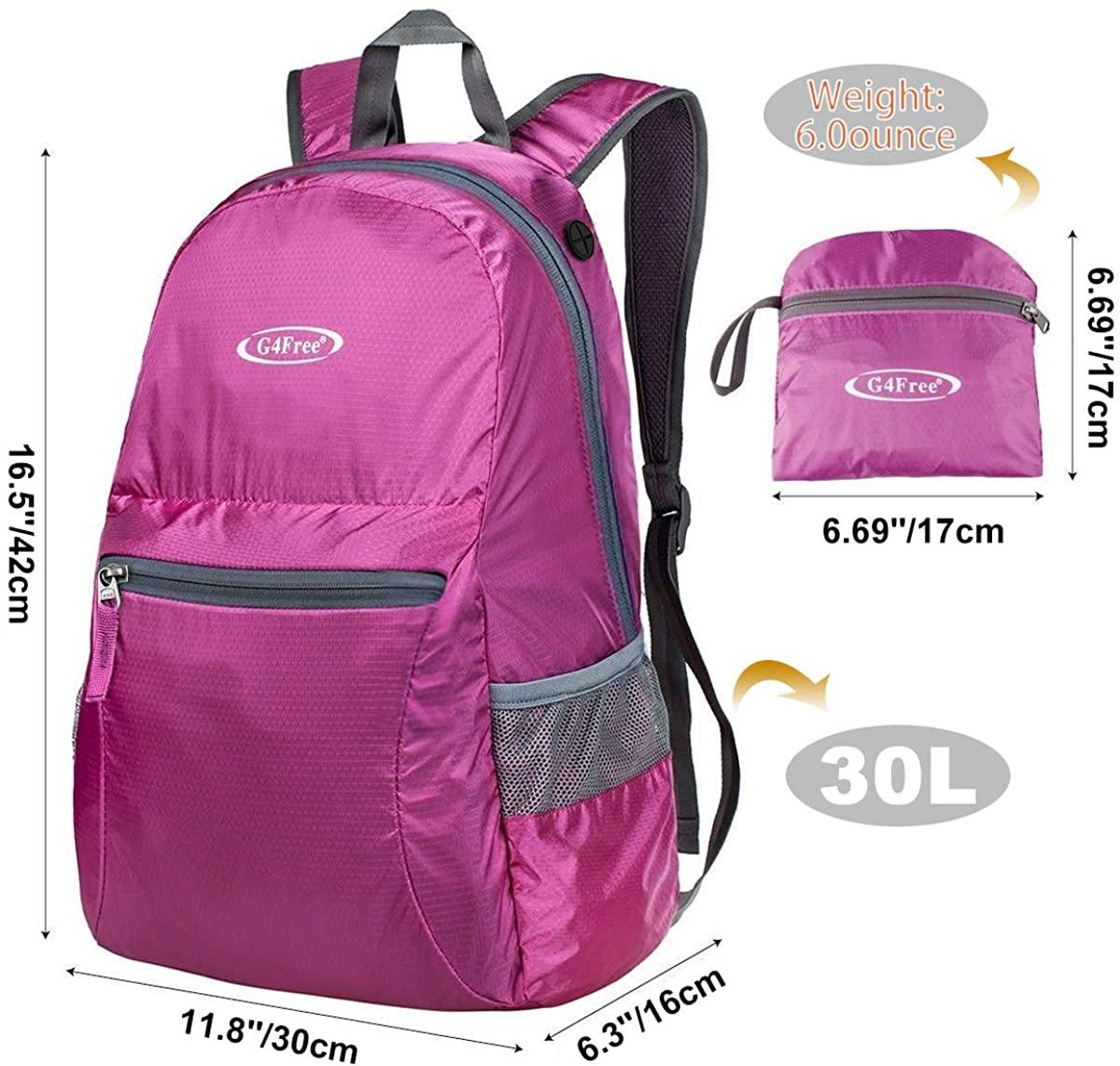 G4Free Ultra Lightweight Packable Backpack Travel Hiking Daypack Handy Foldable Water Resistant Camping Outdoor Backpack - JOY2ESpree