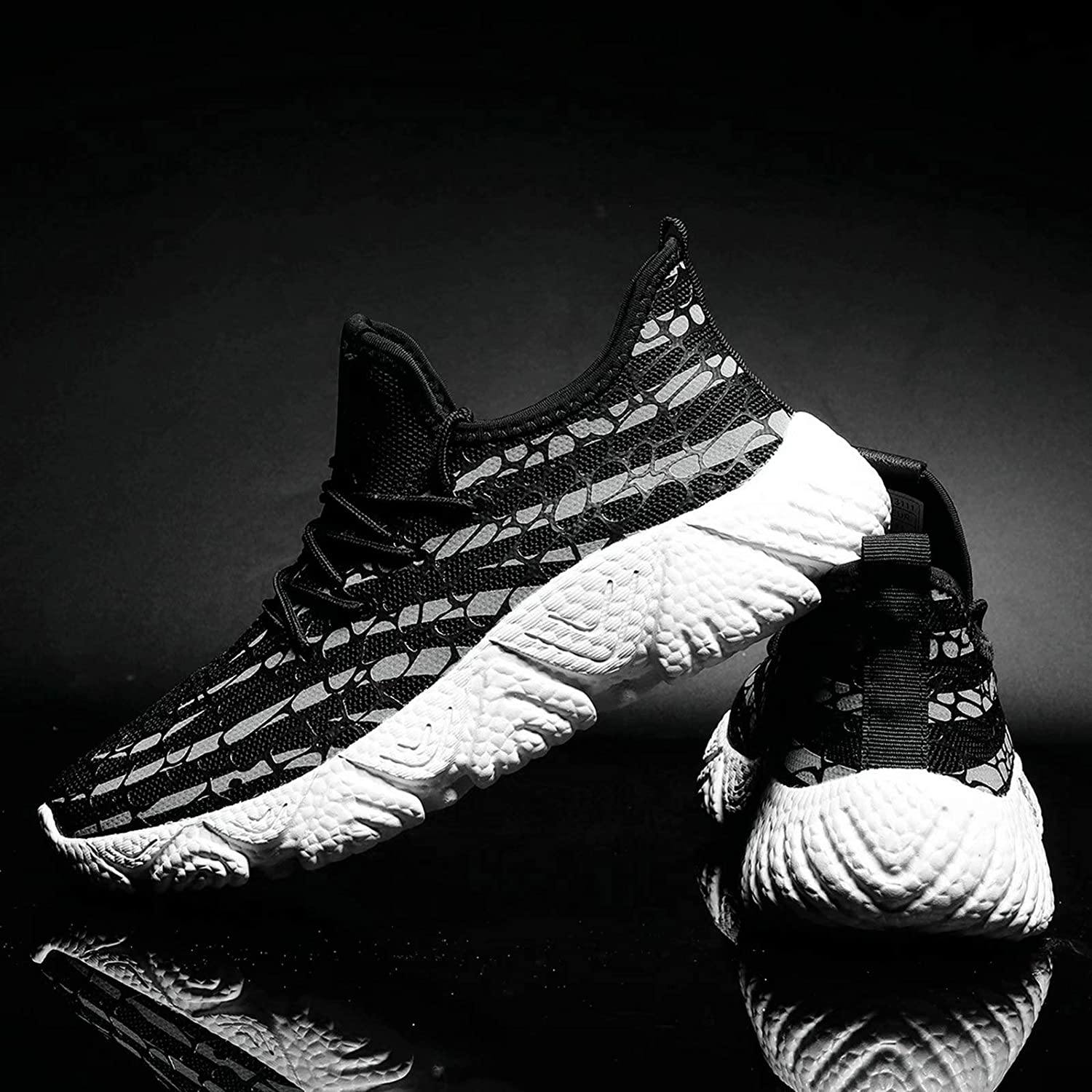 KEEZMZ Men's Running Shoes Fashion Breathable Sneakers Mesh Soft Sole Casual Athletic Lightweight