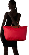 
                        
                          Load image into Gallery viewer, Longchamp Le Pliage Large Travel Bag, Red Garance, 17.75" x 13.75" x 9"
                        
                      