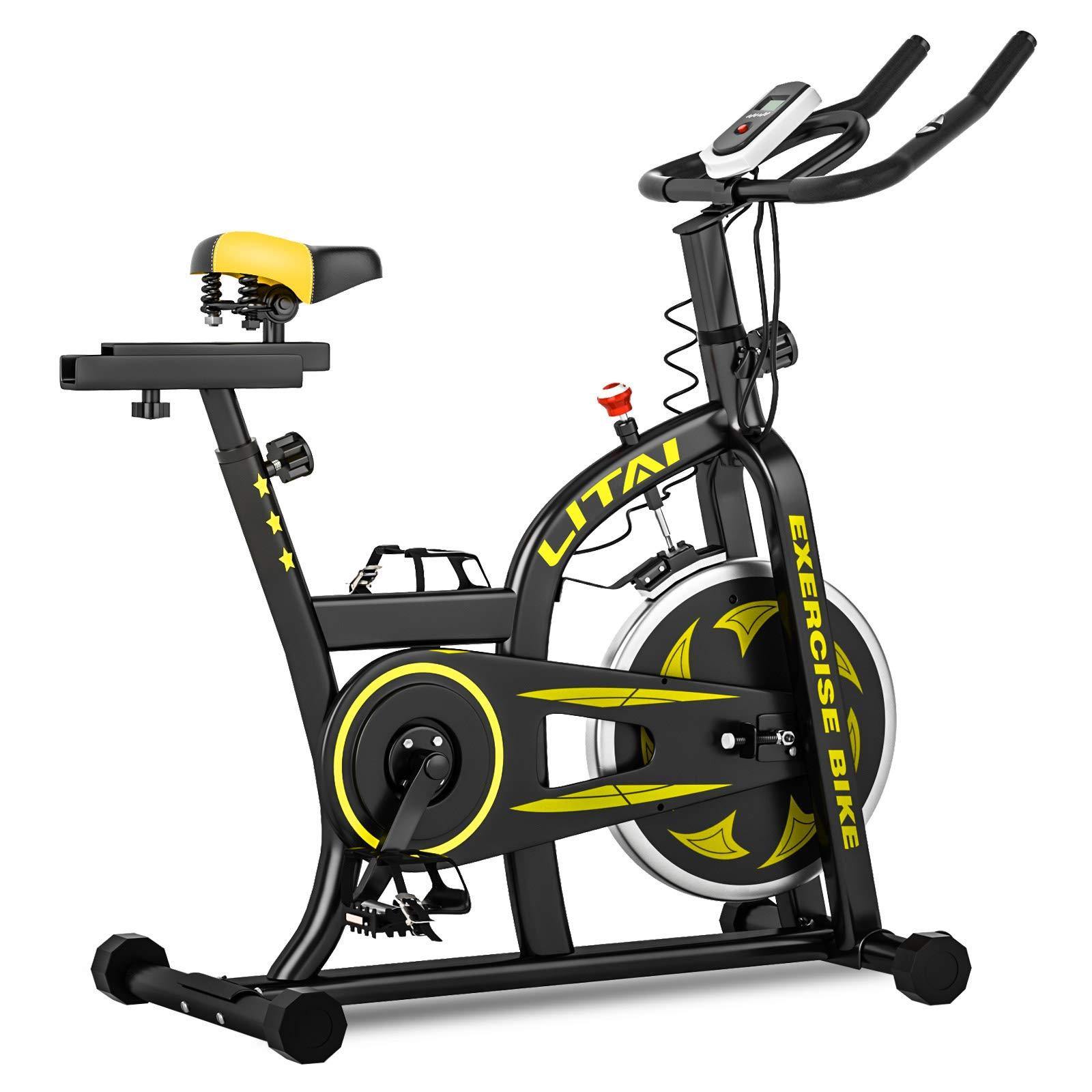 HANSTORM Exercise Bike Indoor Cycling Bike, Stationary Bike Silent Belt Drive, Indoor Cardio Bike for Home Gym - JOY2ESpree