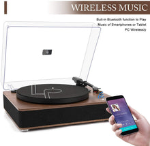 
                        
                          गैलरी व्यूवर में इमेज लोड करें, LP&amp;NO.1 Record Player, Classic Bluetooth Turntable with USB Recording - JOY2ESpree
                        
                      