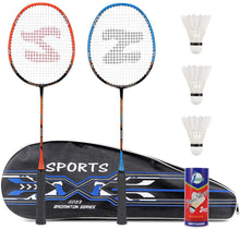 
                        
                          Load image into Gallery viewer, Fostoy Badminton Rackets, Badminton Sets for Backyards, Lightweight Carbon Fiber Badminton Racquets with 3 shuttlecocks and Carry Bag - JOY2ESpree
                        
                      