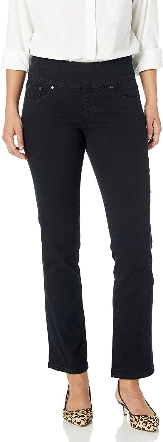 Jag Jeans Women's Petite Peri Pull On Straight Leg Jean