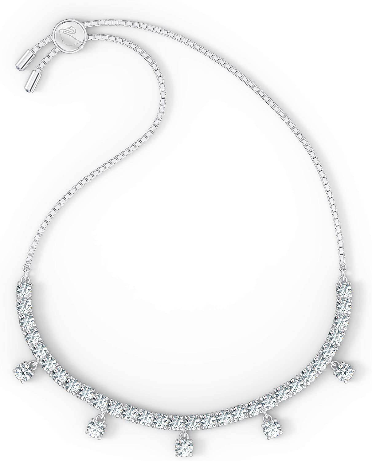 SWAROVSKI Women's Subtle Bracelet Jewelry Collection, Rhodium Finish, Clear Crystals - JOY2ESpree