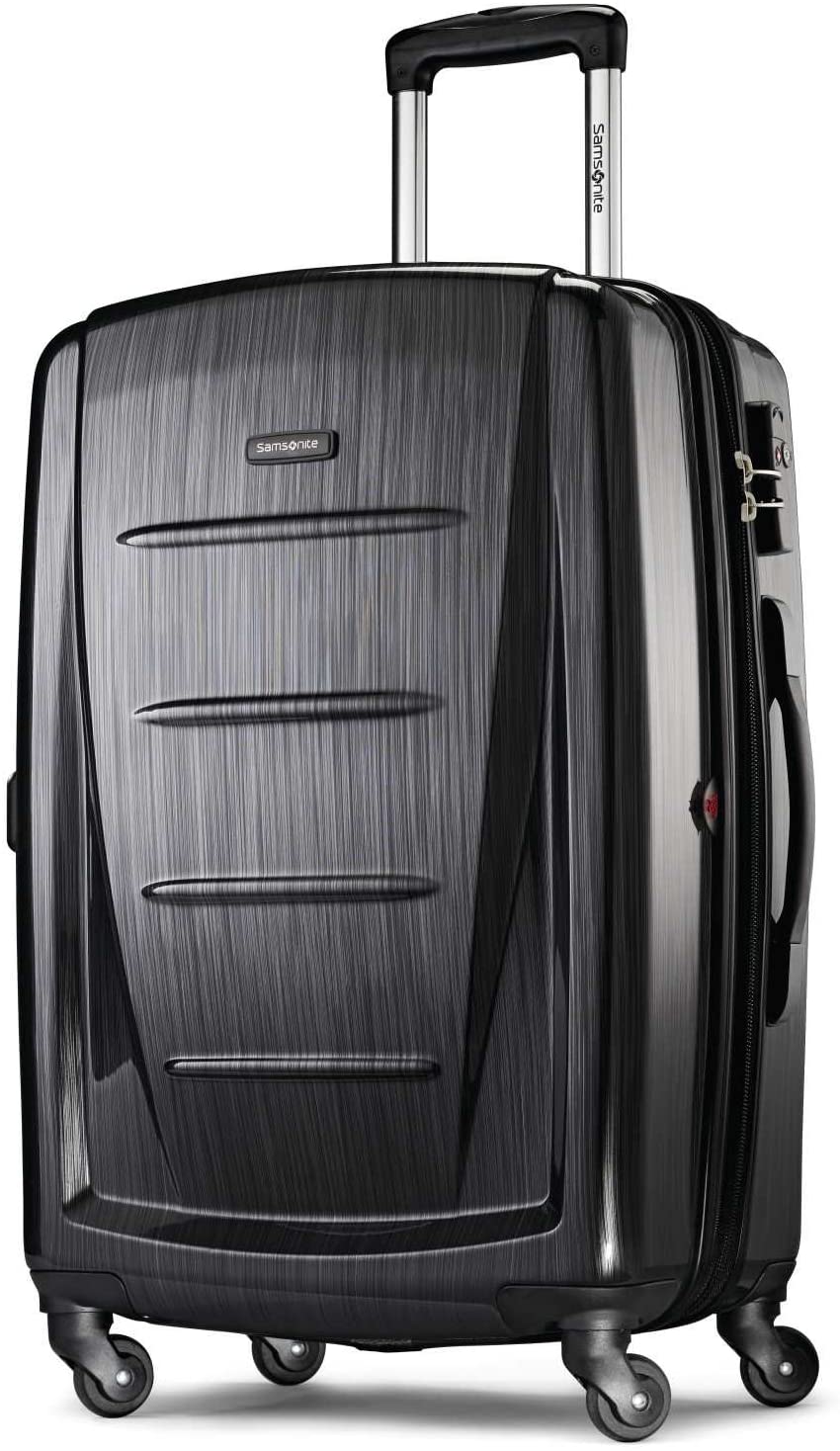 Samsonite Winfield 2 Hardside Expandable Luggage with Spinner Wheels, Charcoal, Checked-Large 28-Inch