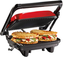 
                        
                          गैलरी व्यूवर में इमेज लोड करें, Hamilton Beach Panini Press, Sandwich Maker &amp; Electric Indoor Grill, Upright Storage, Nonstick Easy Clean Grids, Stainless Steel (25410) - JOY2ESpree
                        
                      
