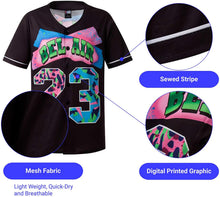 
                        
                          Muat gambar ke penampil Galeri, MOLPE 90s Hip Hop Clothing for Men and Women, Unisex Bel Air 23 Baseball Jersey, Mens Printed Urban Shirts for Party
                        
                      