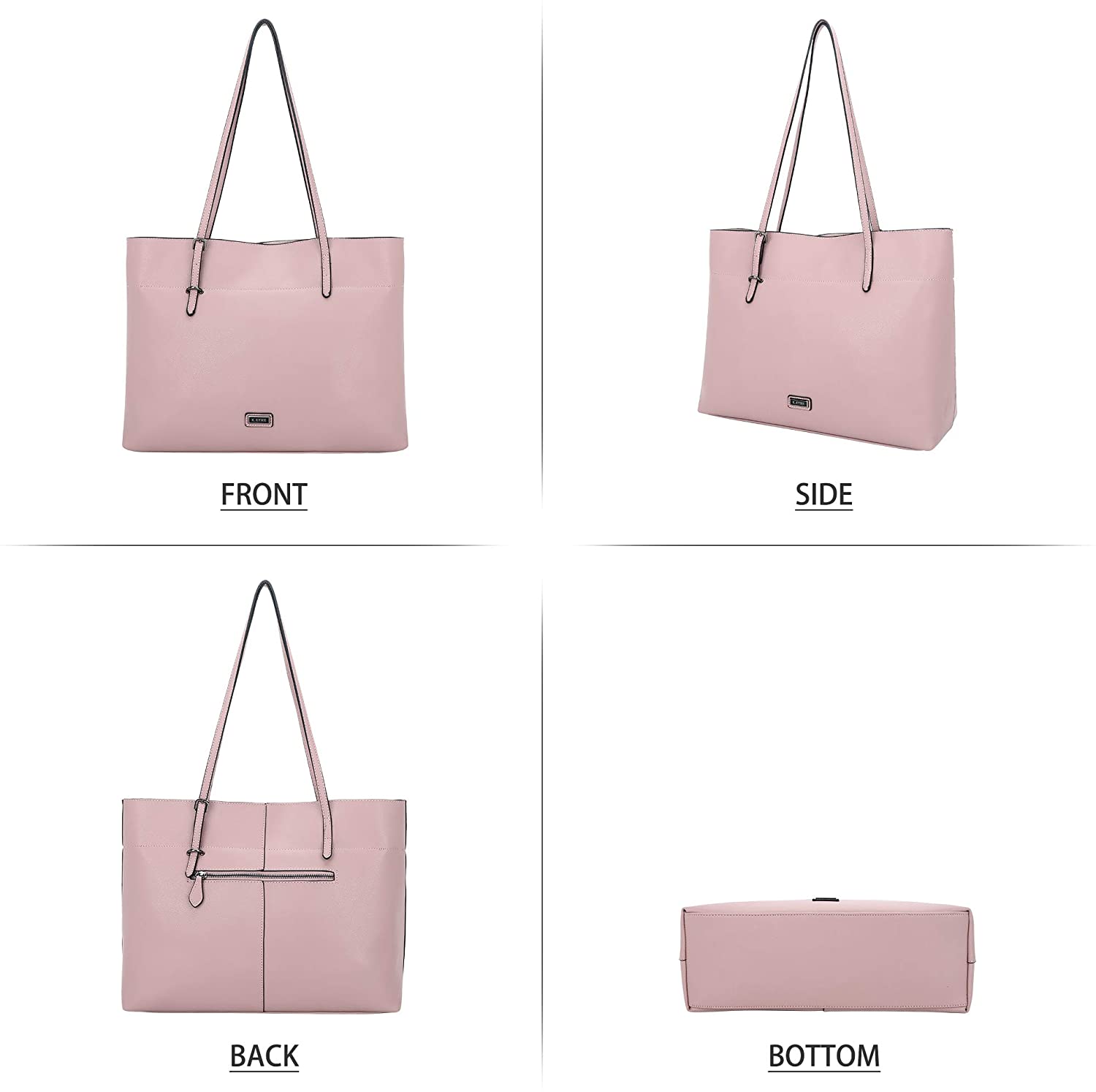 K.EYRE Women's Soft Faux Leather Tote Bag Purse Handbags Wallet Tote Shoulder Bag Purse Large Capacity