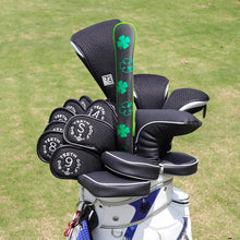 
                        
                          Load image into Gallery viewer, Golf Alignment Stick Covers Lucky Clover Holds 2 Sticks Leather Elegant Stick Holder Golf Club Protector - JOY2ESpree
                        
                      