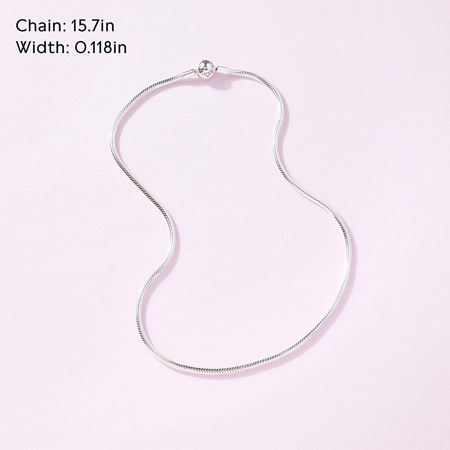 Pandora Jewelry Moments Snake Chain Charm Sterling Silver Necklace - JOY2ESpree