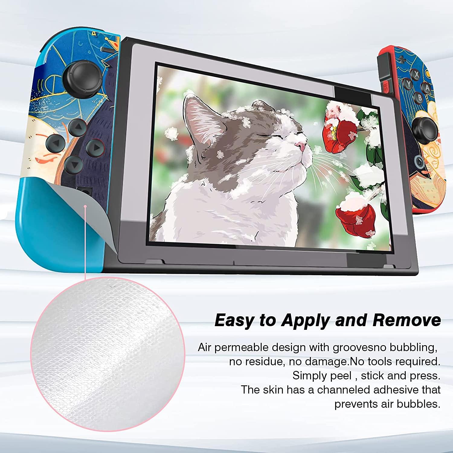 DLseego Switch Skin Sticker Pretty Pattern Full Wrap Skin Protective Film Sticker Compatible with Nintendo Switch - Boys and Girls - JOY2ESpree