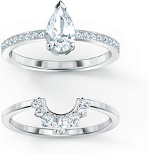 
                        
                          Muat gambar ke penampil Galeri, SWAROVSKI Women's Attract Ring Collection, Rhodium Finish, Clear Crystals - JOY2ESpree
                        
                      