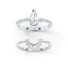 
                        
                          Muat gambar ke penampil Galeri, SWAROVSKI Women's Attract Ring Collection, Rhodium Finish, Clear Crystals - JOY2ESpree
                        
                      