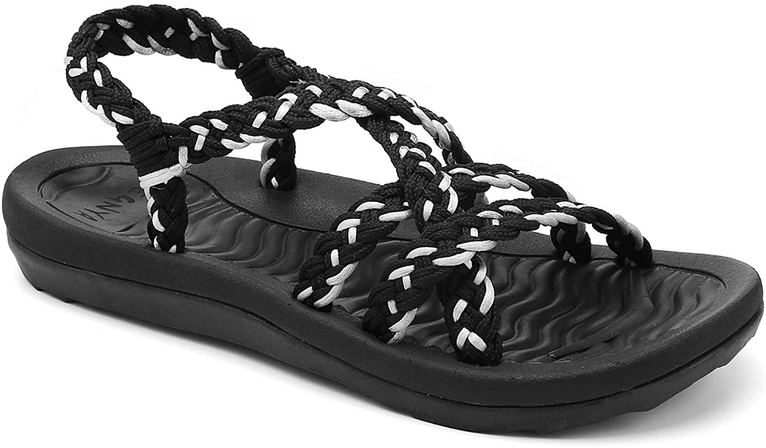 MEGNYA Women's Comfortable Walking Sandals with Arch Support Waterproof for Walking/Hiking/Travel/Wedding/Water Spot/Beach