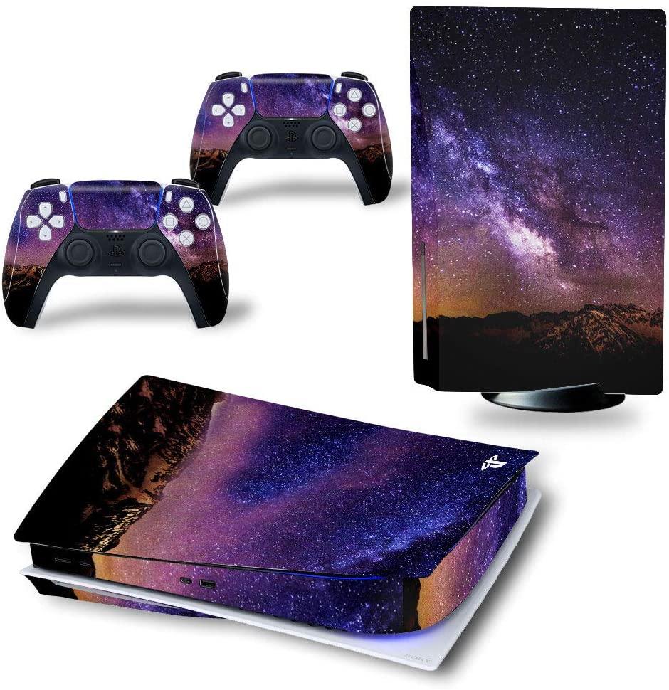DOMILINA PS5 Skin Stickers, Full Body Vinyl Decal Cover for Playstation 5 Disk Edition Console & Controllers - American Flag - JOY2ESpree