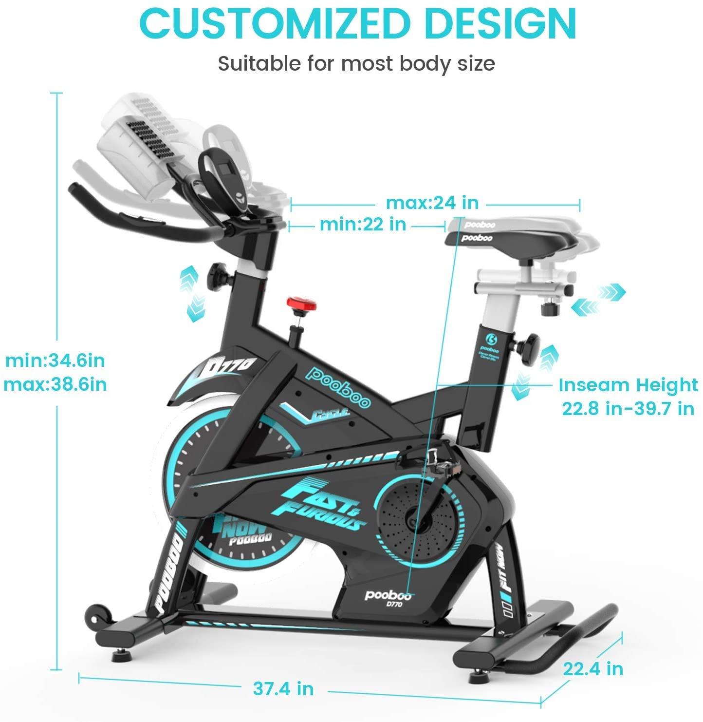 Afully Indoor Cycling Bike, Exercise Bikes Magnetic Resistance Stationary Bike - JOY2ESpree