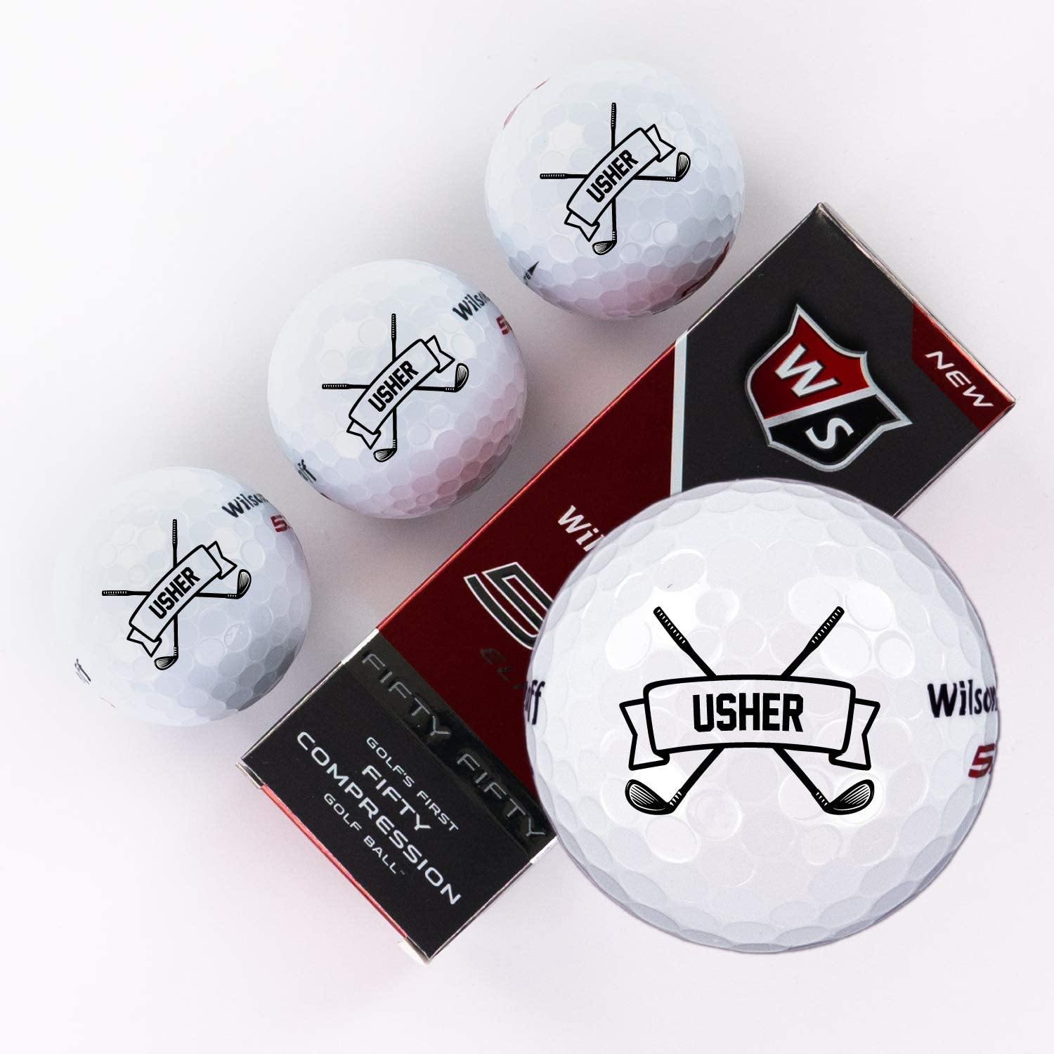 Buffalo BottleCraft Personalized Groomsman Golf Balls, Sleeve of 3, Wilson, Custom Designs for Groomsmen, Best Man, Ushers, Officiants - JOY2ESpree