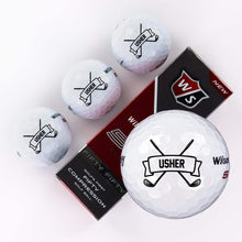 
                        
                          Load image into Gallery viewer, Buffalo BottleCraft Personalized Groomsman Golf Balls, Sleeve of 3, Wilson, Custom Designs for Groomsmen, Best Man, Ushers, Officiants - JOY2ESpree
                        
                      