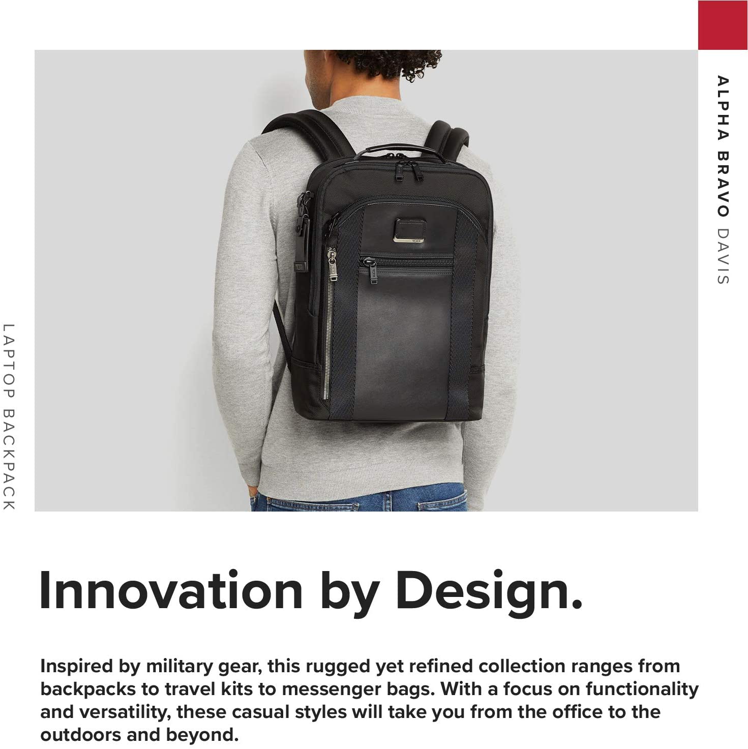 TUMI - Alpha Bravo Davis Laptop Backpack - 15 Inch Computer Bag for Men and Women - Black