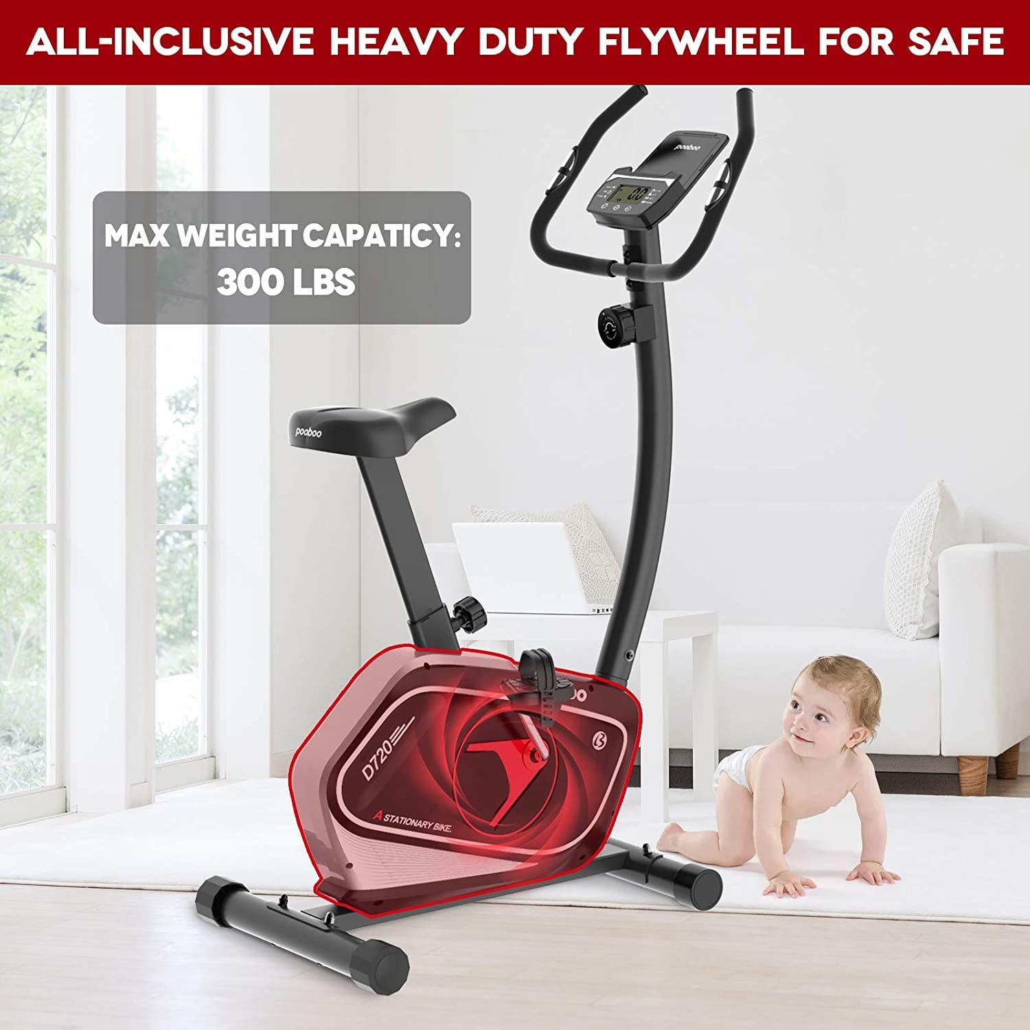 pooboo Magnetic Exercise Bike Upright Exercise Bikes Stationary Bike - JOY2ESpree