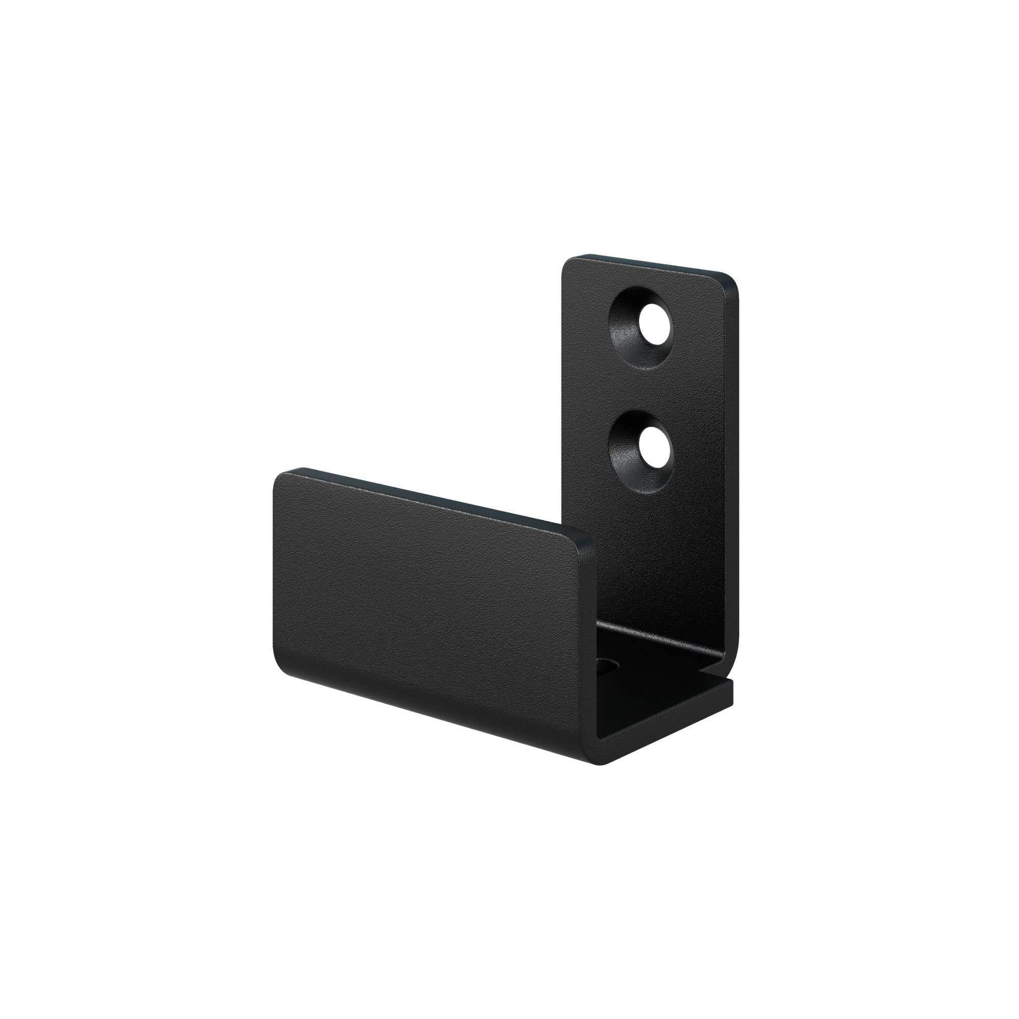FaithLand Sliding Barn Door Floor Guide, Bottom Adjustable Floor Guide Roller, Black