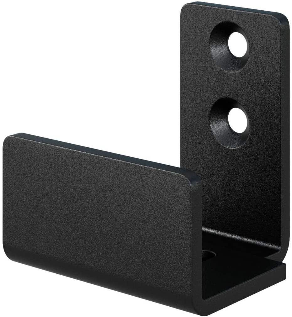FaithLand Sliding Barn Door Floor Guide, Bottom Adjustable Floor Guide Roller, Black