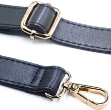 
                        
                          Muat gambar ke penampil Galeri, SUPXINJIA Leather Purse Strap Replacement - Adjustable for Handbags Crossbody or Shoulder Bags 34-59 Inch Long, 0.7 Inch Wide, Black with Gold Clasp
                        
                      