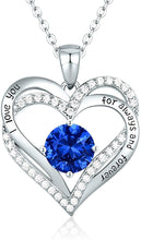
                        
                          Cargar imagen en el visor de la galería, CDE Forever Love Heart Women Necklace 925 Sterling Silver Rose Gold Plated Birthstone Pendant Necklaces for Women - JOY2ESpree
                        
                      
