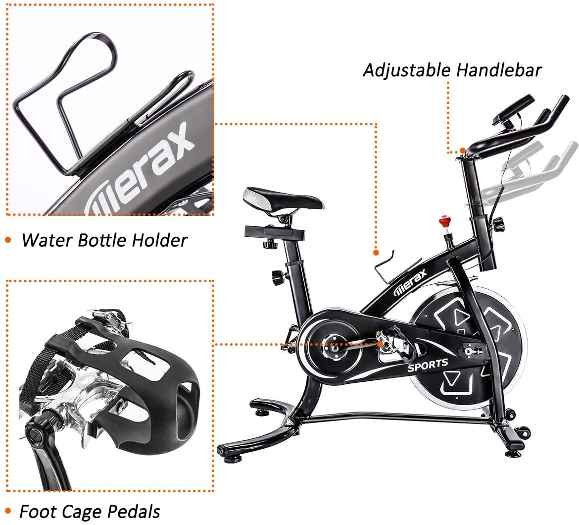 Merax Exercise Bike Spin Bike Stationary Indoor Cycling Bike Workout Bike for Home Use - JOY2ESpree