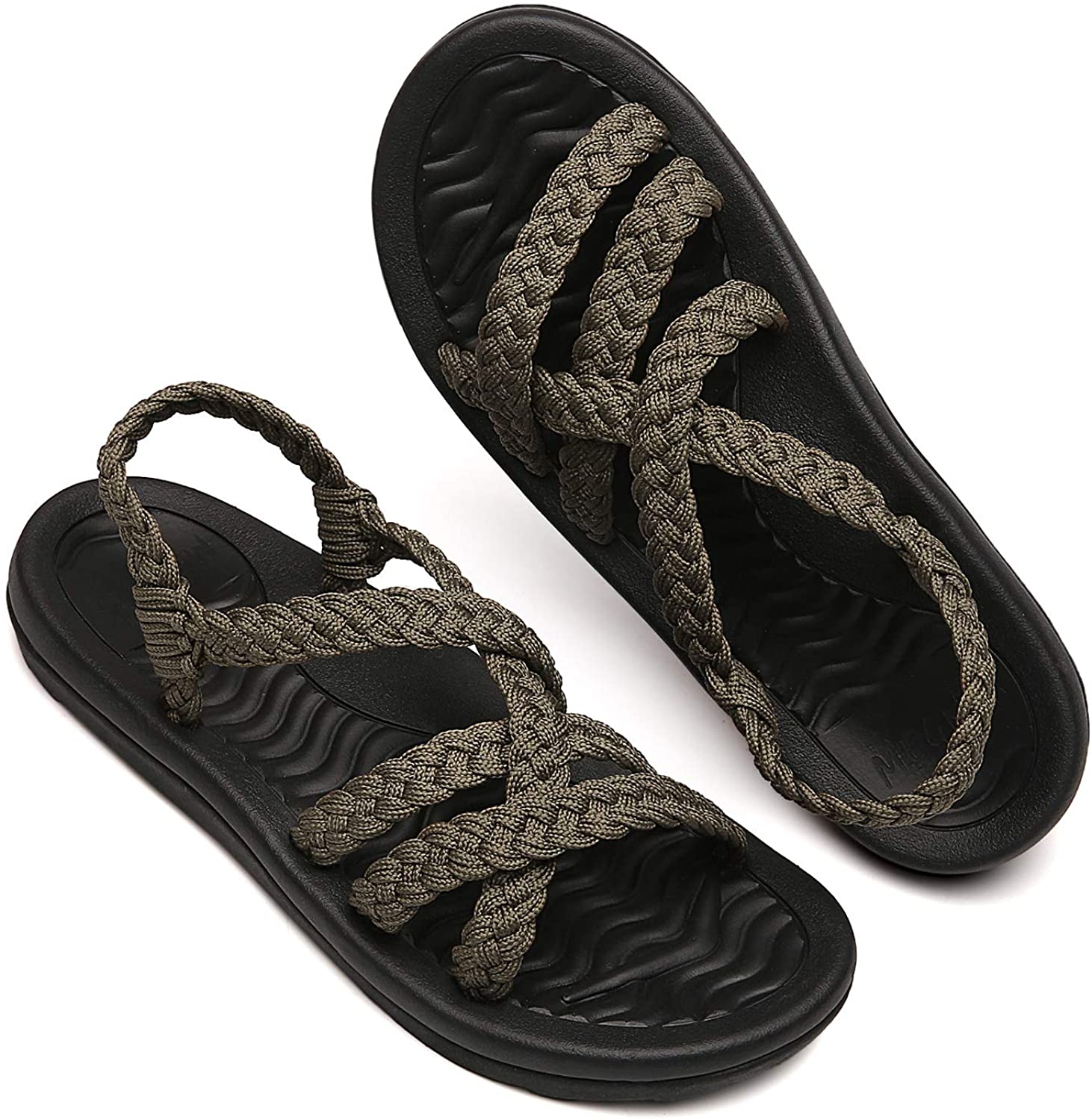 MEGNYA Women's Comfortable Walking Sandals with Arch Support Waterproof for Walking/Hiking/Travel/Wedding/Water Spot/Beach