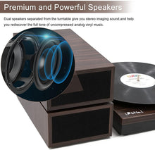 
                        
                          गैलरी व्यूवर में इमेज लोड करें, LP&amp;No.1 Retro Bluetooth Record Player with Stereo External Speakers - JOY2ESpree
                        
                      