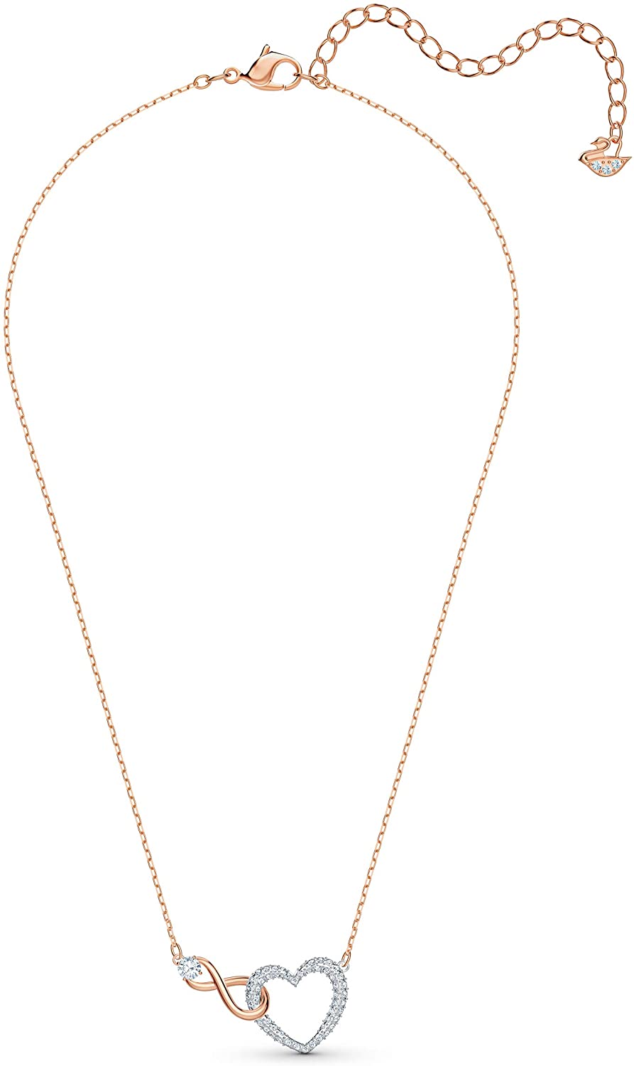 SWAROVSKI Women's Infinity Jewelry Set Collection, Rose Gold Tone & Rhodium Finish, Clear Crystals - JOY2ESpree