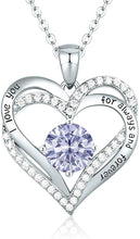 
                        
                          Cargar imagen en el visor de la galería, CDE Forever Love Heart Women Necklace 925 Sterling Silver Rose Gold Plated Birthstone Pendant Necklaces for Women - JOY2ESpree
                        
                      