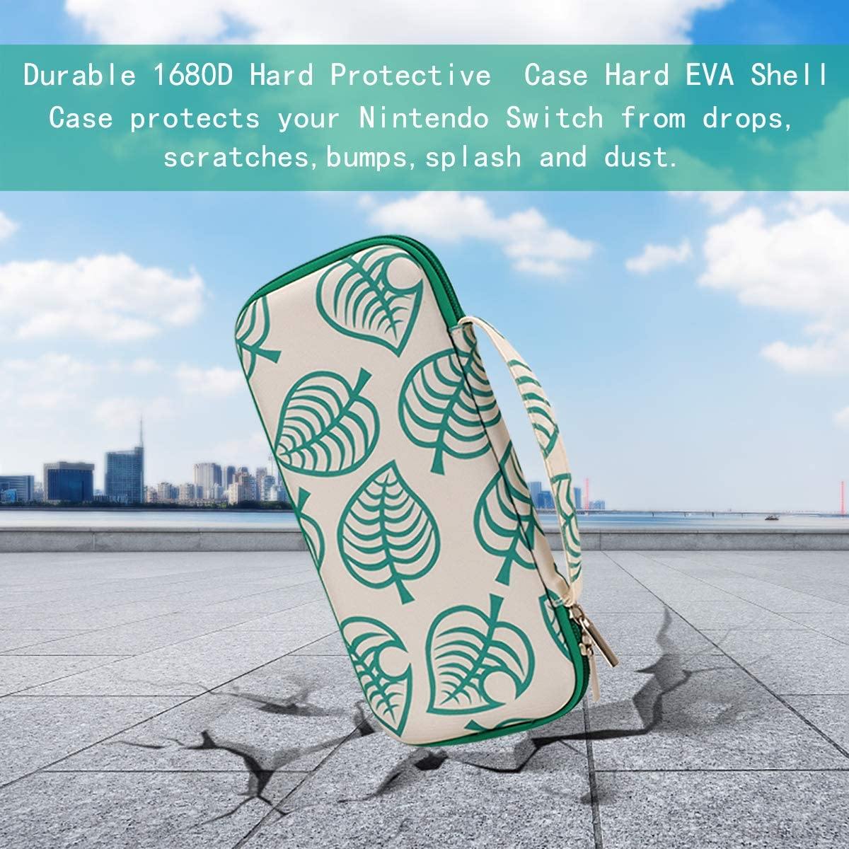 Carrying Case for Nintendo Switch,Travel Carry Cover Hard Shell Storage for Leaf Crossing NS Console and Accessories - JOY2ESpree