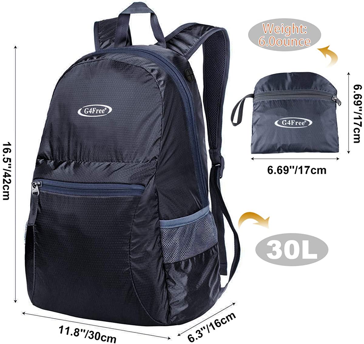 G4Free Ultra Lightweight Packable Backpack Travel Hiking Daypack Handy Foldable Water Resistant Camping Outdoor Backpack