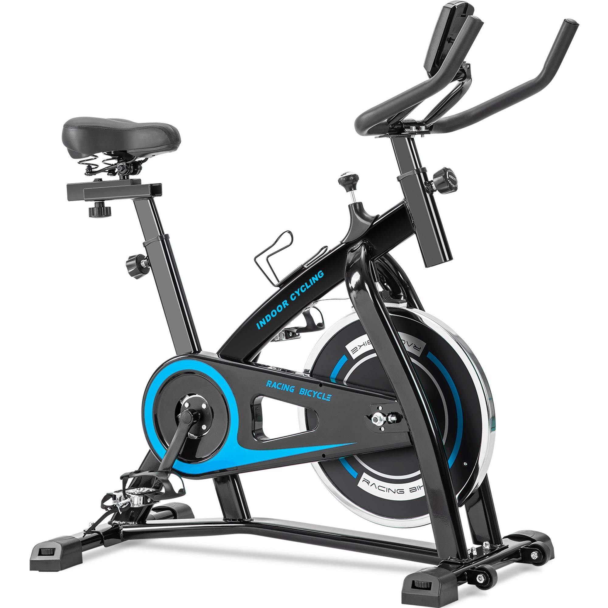 Merax Indoor Cycling Bike with Adjustable Resistance, Belt Drive Exercise Bike Stationary Bike - JOY2ESpree