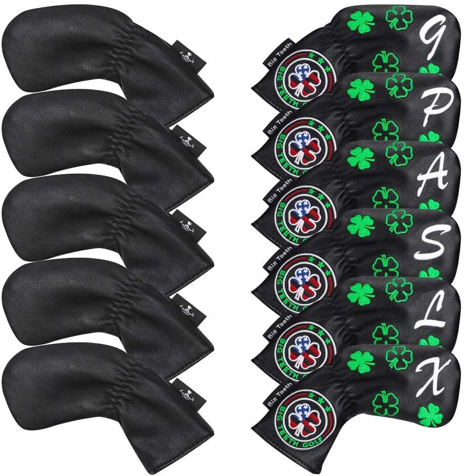Golf Iron Head Covers 11Pcs Golf Club Protector Lucky Clover for Titleist Callaway Taylormade - JOY2ESpree